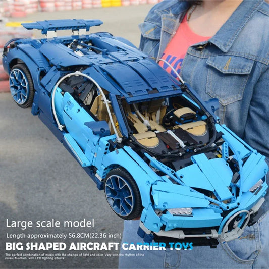 3599PCS Bugattied Super Sport Car Building Block Model Racing Vehicle Hypercar Assemble Model Brick Toys Kids Adult For Gifts